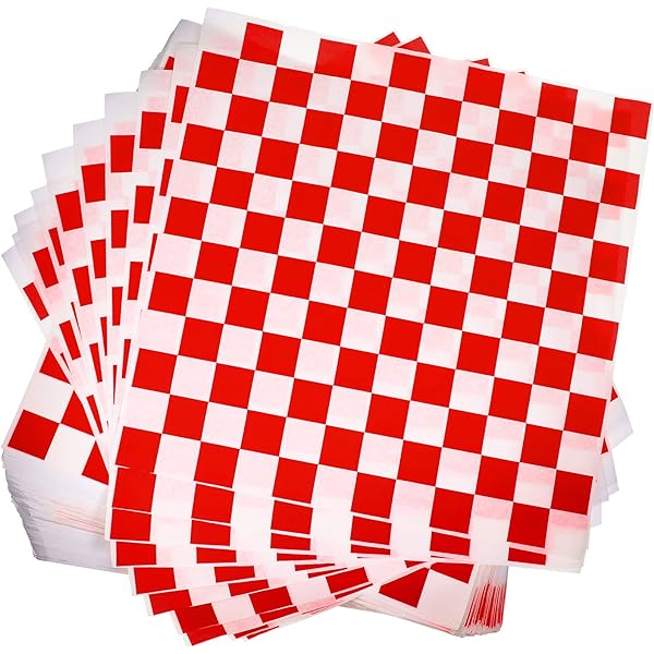 Paquete papel grasa cuadriculado 16x16 rojo 500 unidades